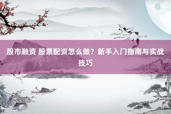 股市融资 股票配资怎么做？新手入门指南与实战技巧
