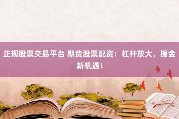 正规股票交易平台 期货股票配资：杠杆放大，掘金新机遇！